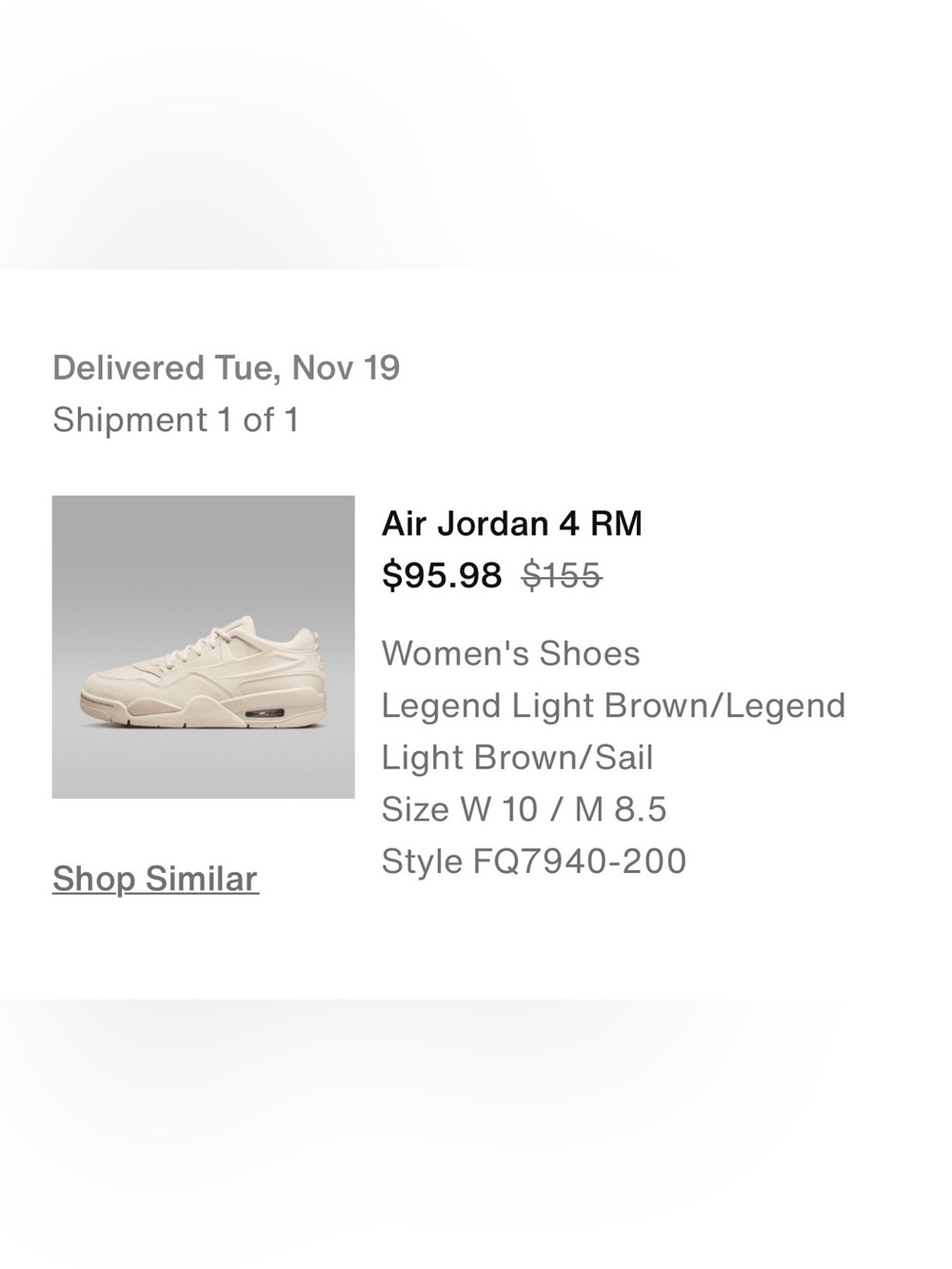 Jordan Air 4 RM Women's Sneakers - Light Brown & Sail